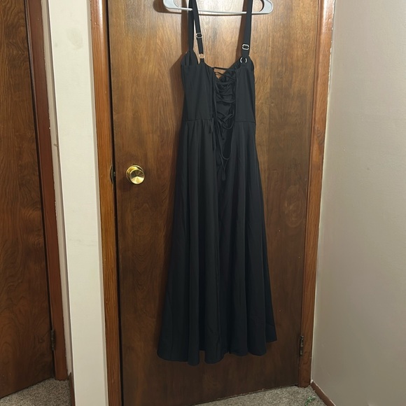 Marthea Chic Black Maxi Dress Corset Style - Picture 3 of 4